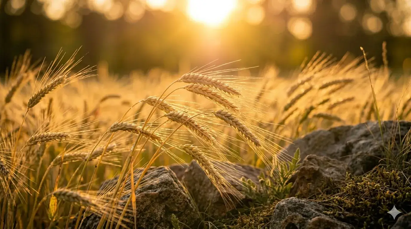 graan dat beweegt in het zonlicht als symbool voor je lichaam volgen en meer vertrouwen op jezelf