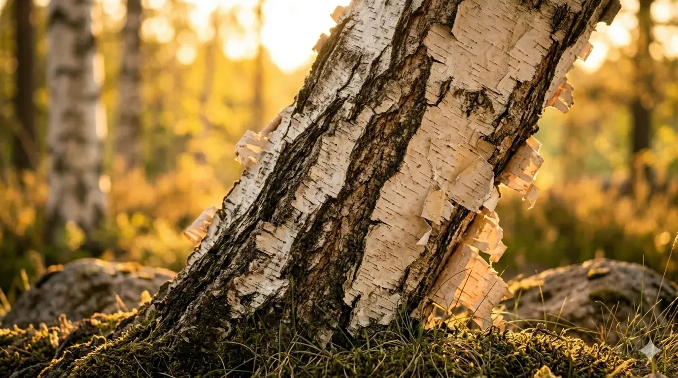 scheve boomstam in warm boslicht als metafoor voor onrust in je lichaam
