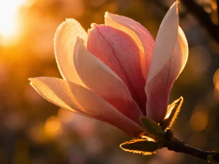 Bloem in warm zonlicht als symbool voor voelen en twijfelen aan wat je lichaam aangeeft