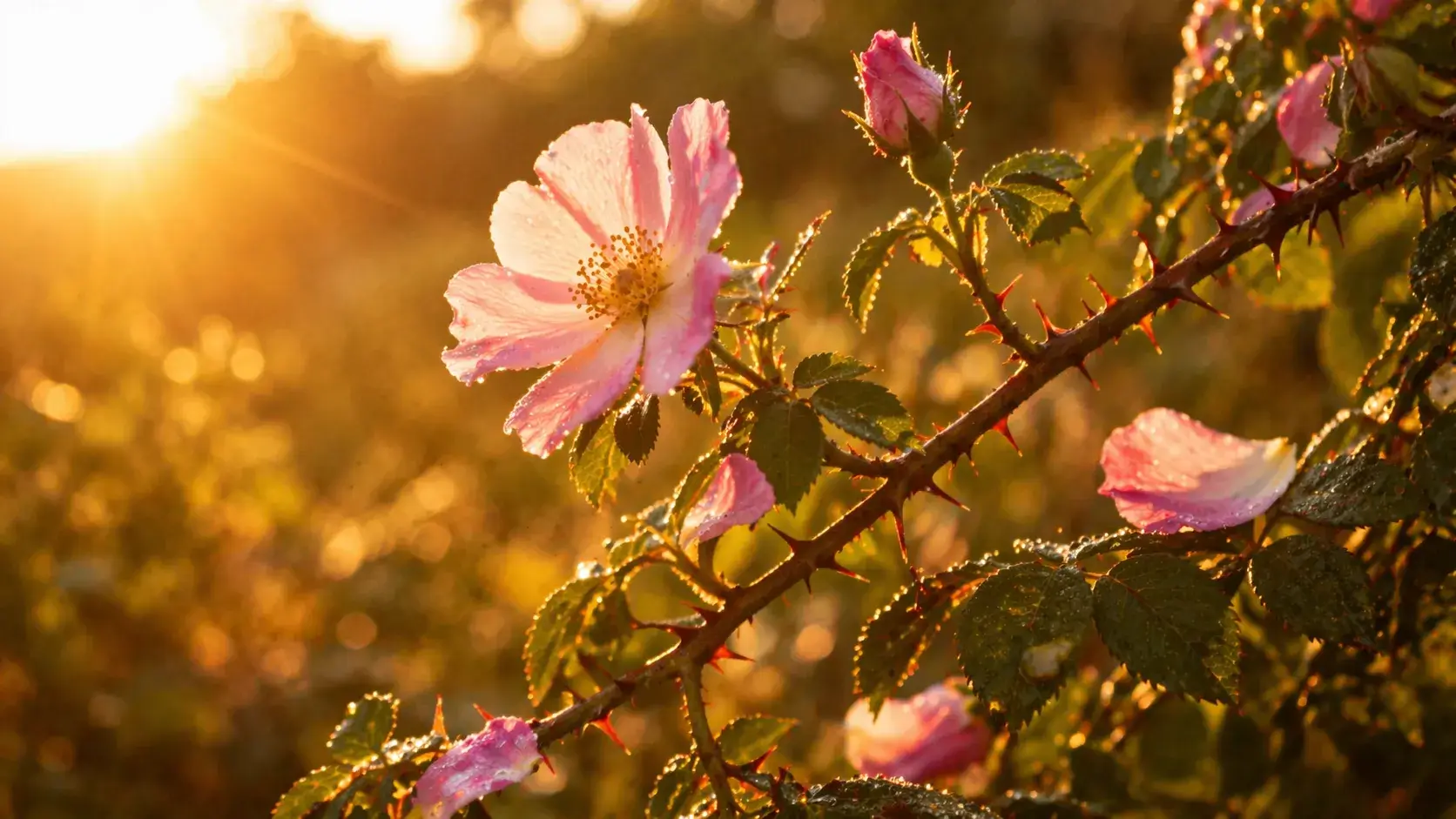Bloemen in warm zonlicht, symbool voor het opnieuw voelen van levendigheid en verbinding met je eigen beleving